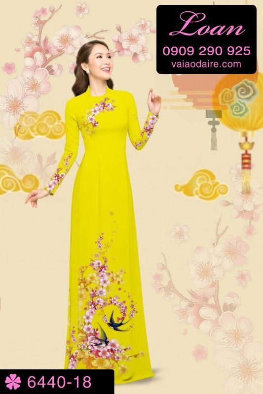 Vải áo dài cành Đào