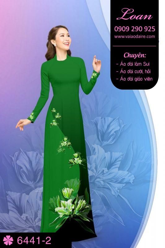 Vải áo dài hoa dây