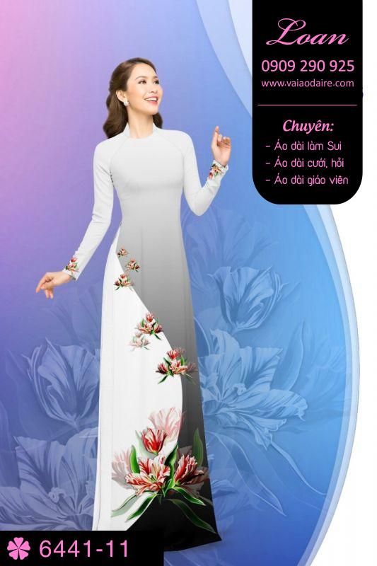 Vải áo dài hoa dây