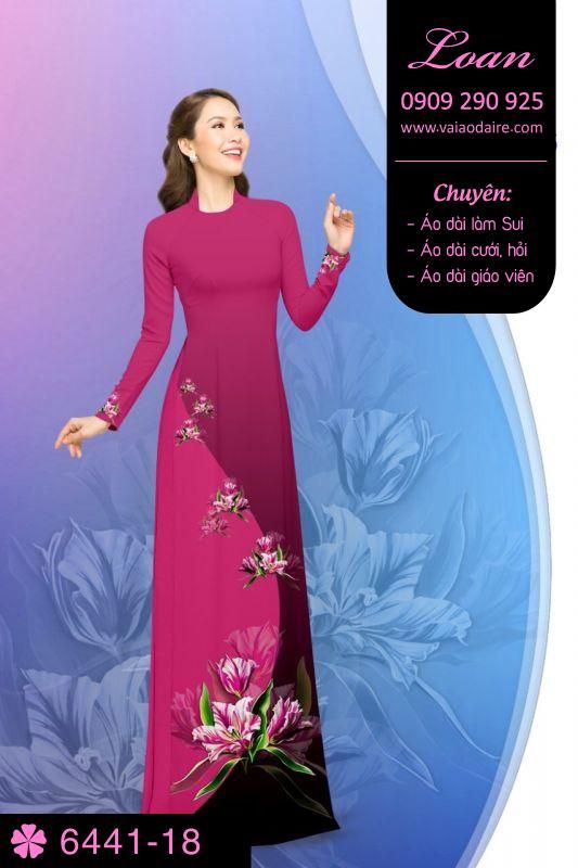 Vải áo dài hoa dây
