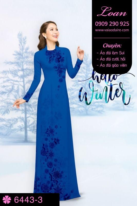 Vải áo dài hoa Noel Vải áo dài hoa Noel