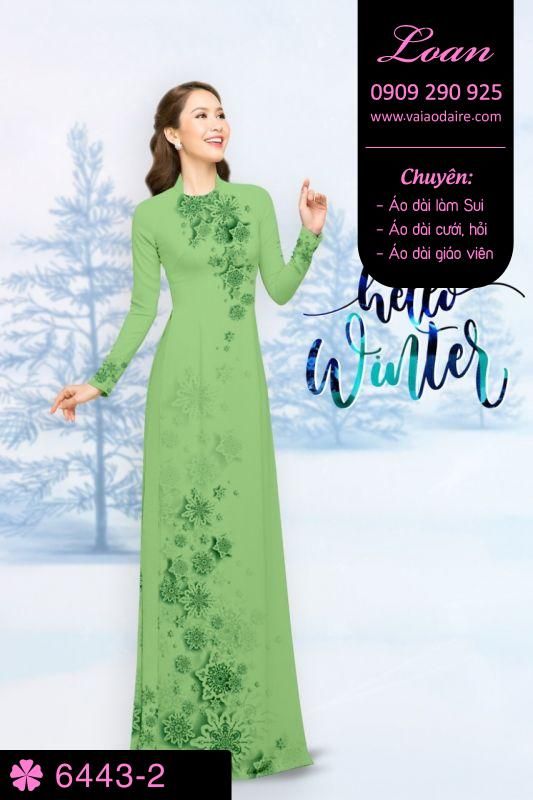 Vải áo dài hoa Noel Vải áo dài hoa Noel