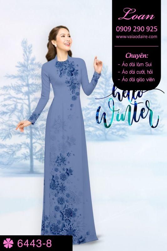 Vải áo dài hoa Noel Vải áo dài hoa Noel