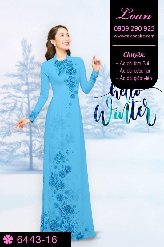 Vải áo dài hoa Noel Vải áo dài hoa Noel