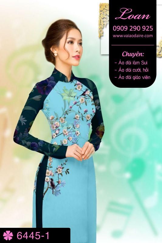Vải áo dài cành hoa