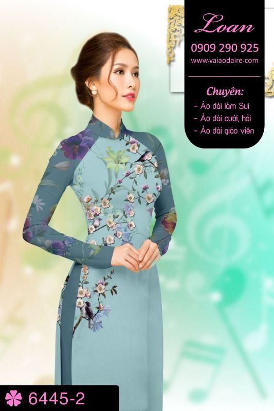 Vải áo dài cành hoa
