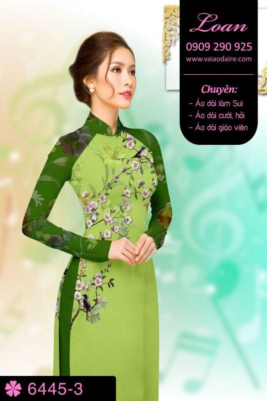 Vải áo dài cành hoa