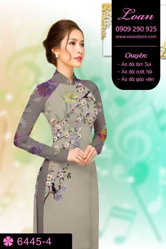 Vải áo dài cành hoa