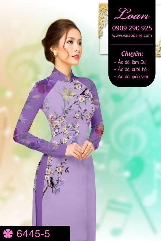 Vải áo dài cành hoa