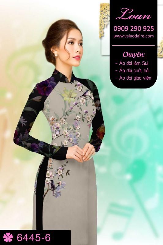 Vải áo dài cành hoa