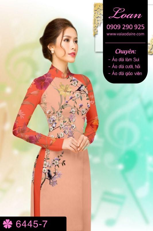 Vải áo dài cành hoa