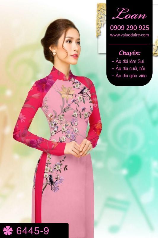 Vải áo dài cành hoa
