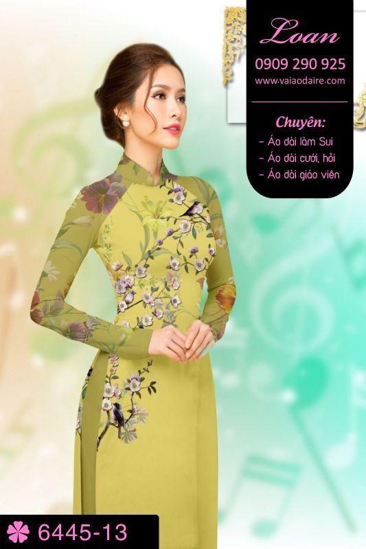 Vải áo dài cành hoa