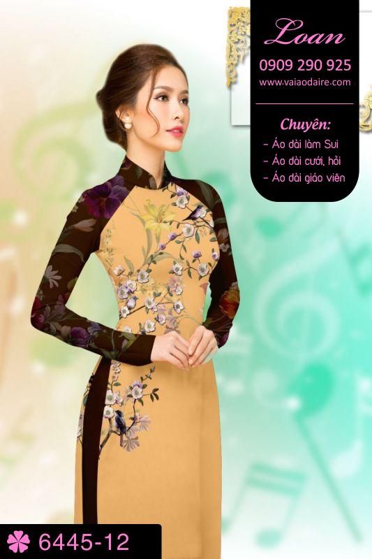 Vải áo dài cành hoa