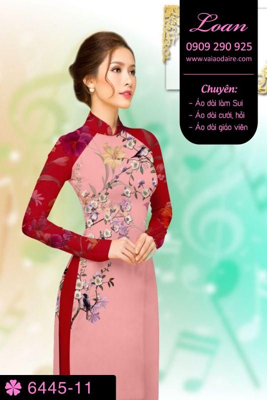 Vải áo dài cành hoa