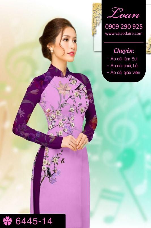 Vải áo dài cành hoa