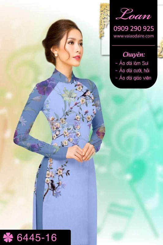 Vải áo dài cành hoa
