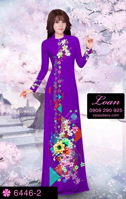 Vải áo dài hoa dây