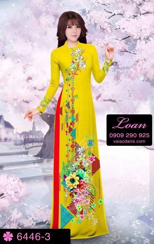 Vải áo dài hoa dây