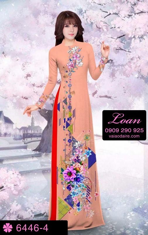 Vải áo dài hoa dây
