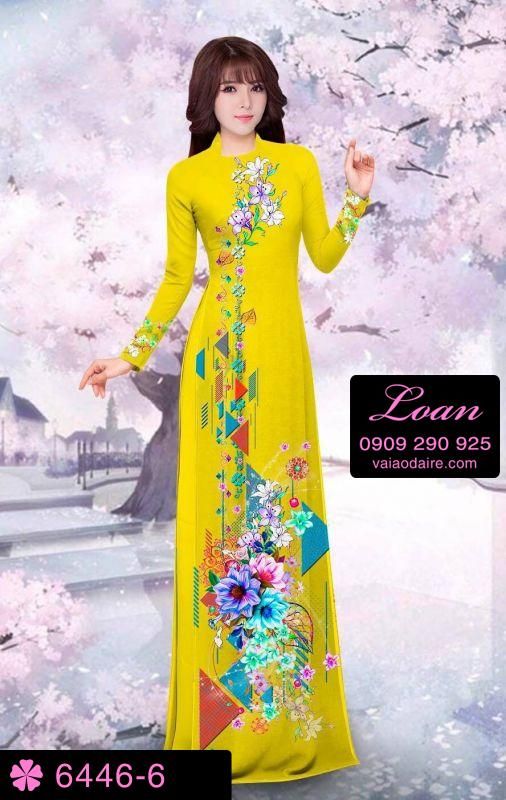 Vải áo dài hoa dây