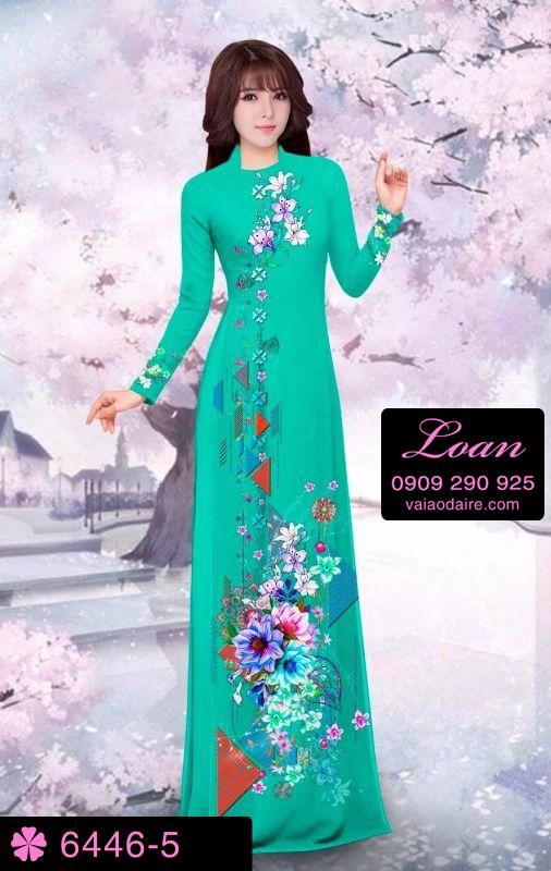 Vải áo dài hoa dây