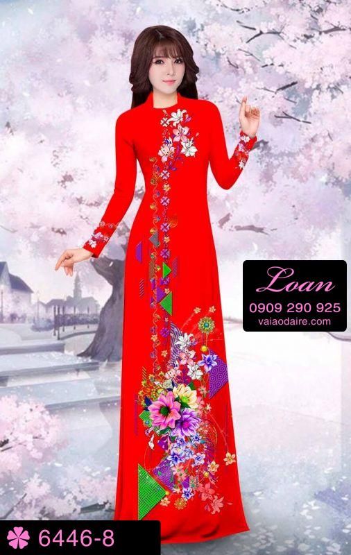 Vải áo dài hoa dây