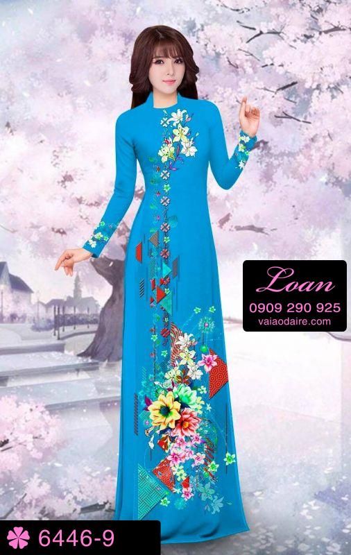 Vải áo dài hoa dây