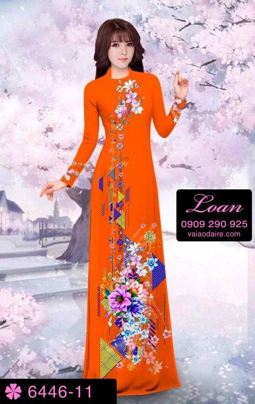 Vải áo dài hoa dây