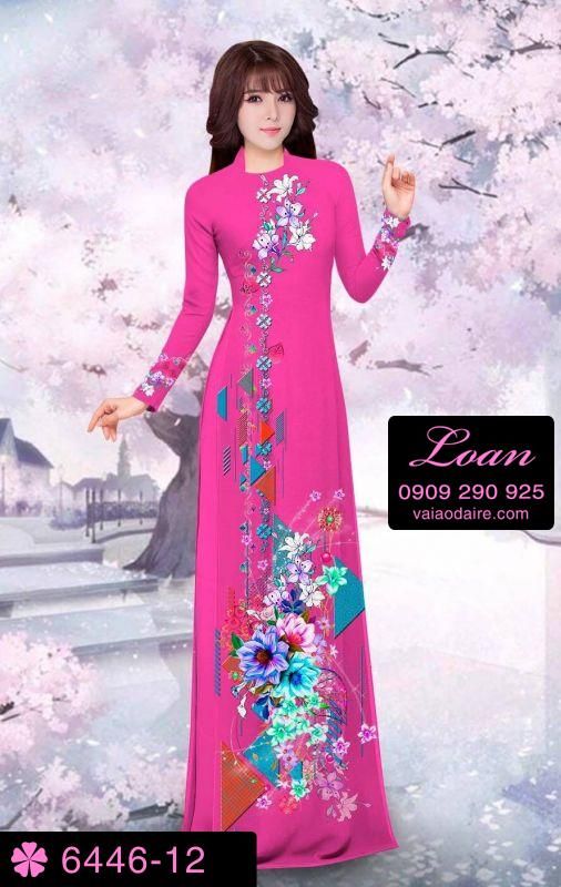Vải áo dài hoa dây