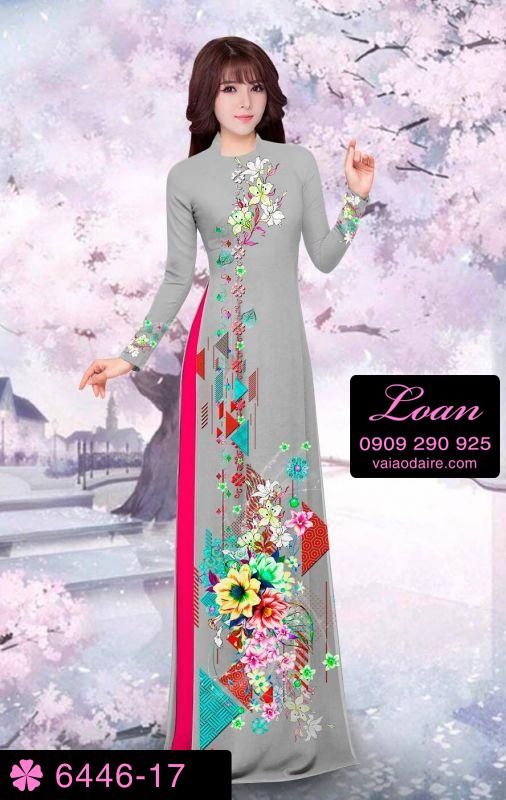 Vải áo dài hoa dây