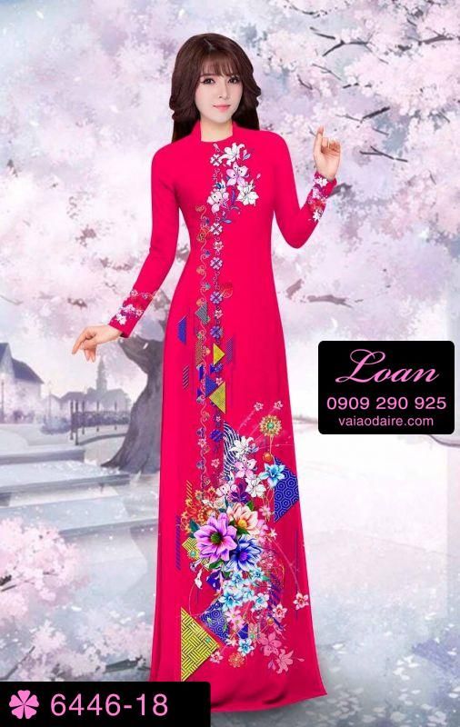 Vải áo dài hoa dây