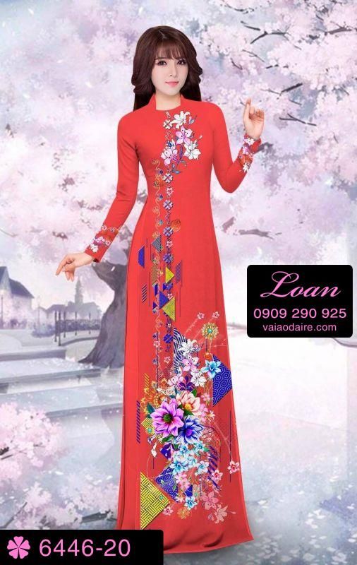 Vải áo dài hoa dây