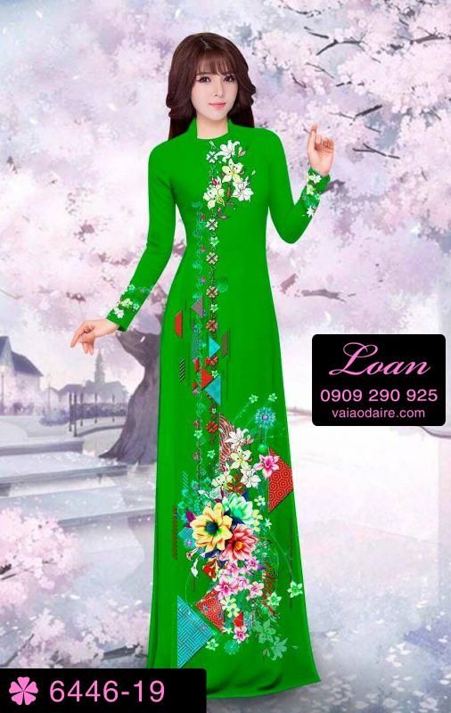 Vải áo dài hoa dây