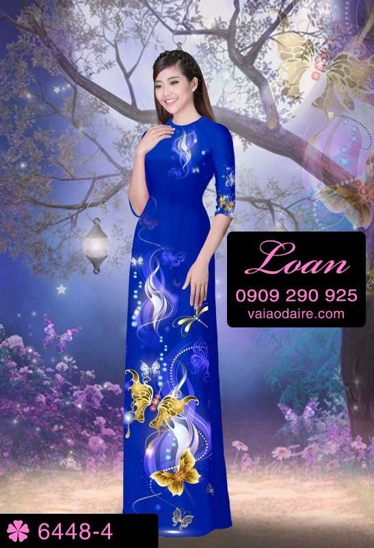Vải áo dài hoa dây