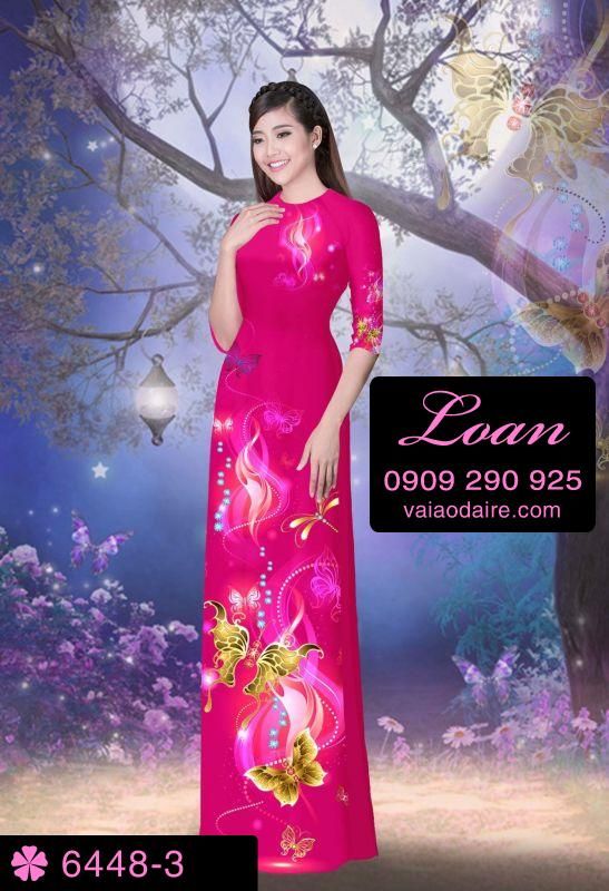Vải áo dài hoa dây