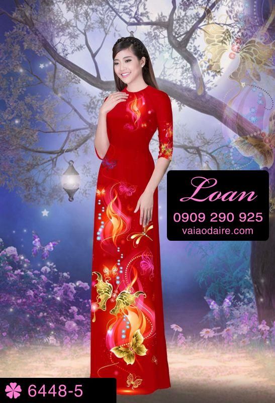 Vải áo dài hoa dây