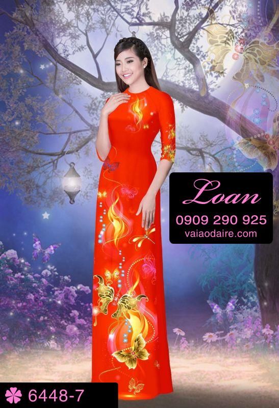 Vải áo dài hoa dây