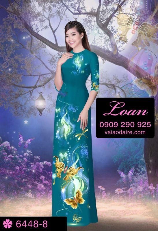 Vải áo dài hoa dây