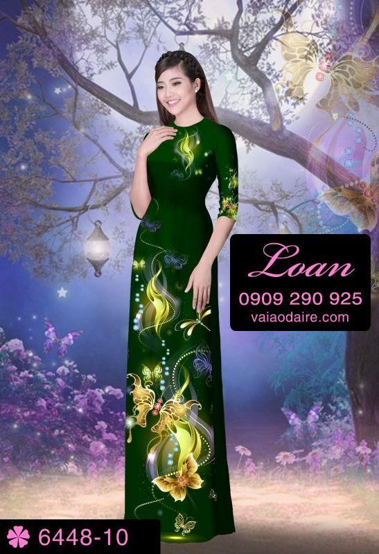 Vải áo dài hoa dây
