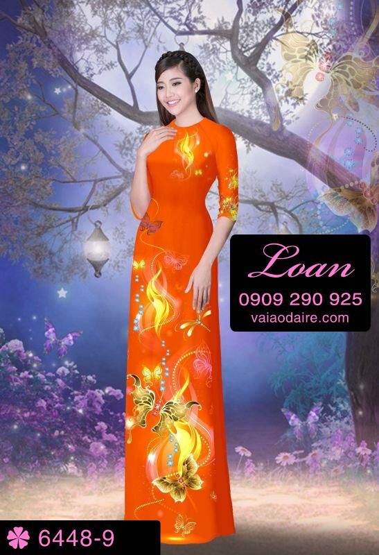 Vải áo dài hoa dây