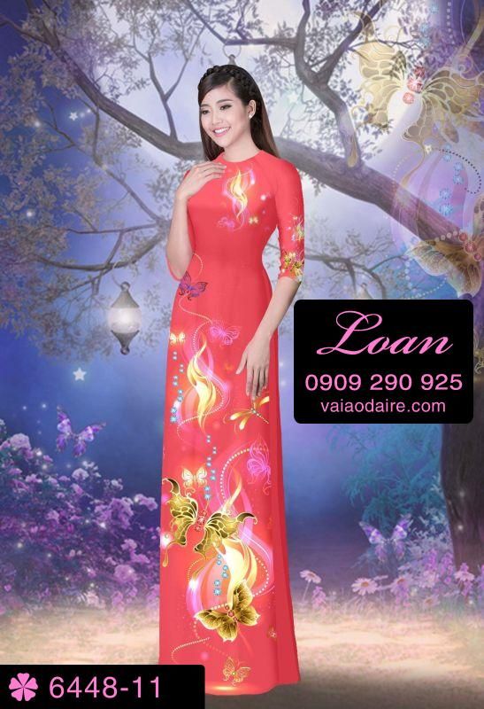 Vải áo dài hoa dây