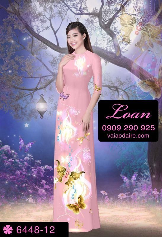 Vải áo dài hoa dây