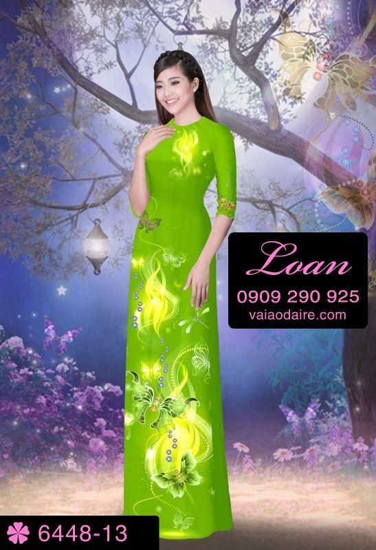 Vải áo dài hoa dây