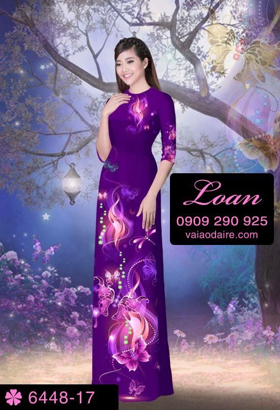 Vải áo dài hoa dây