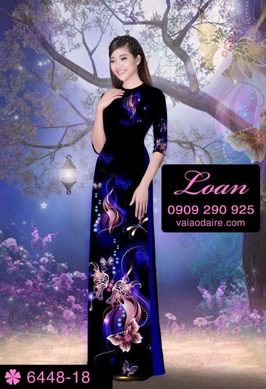 Vải áo dài hoa dây