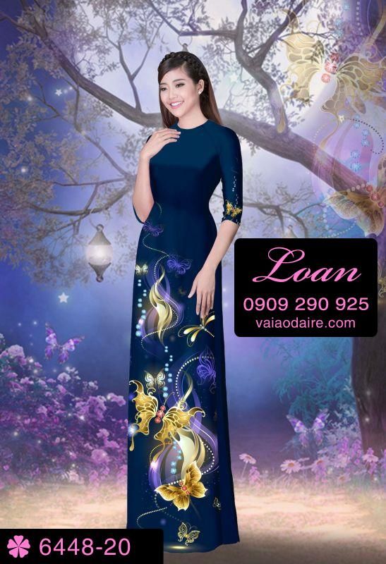 Vải áo dài hoa dây