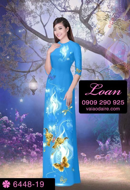 Vải áo dài hoa dây
