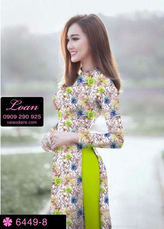 Vải áo dài hoa nhí