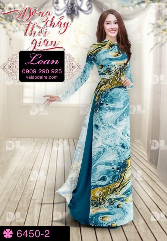 Vải áo dài họa tiết ảo